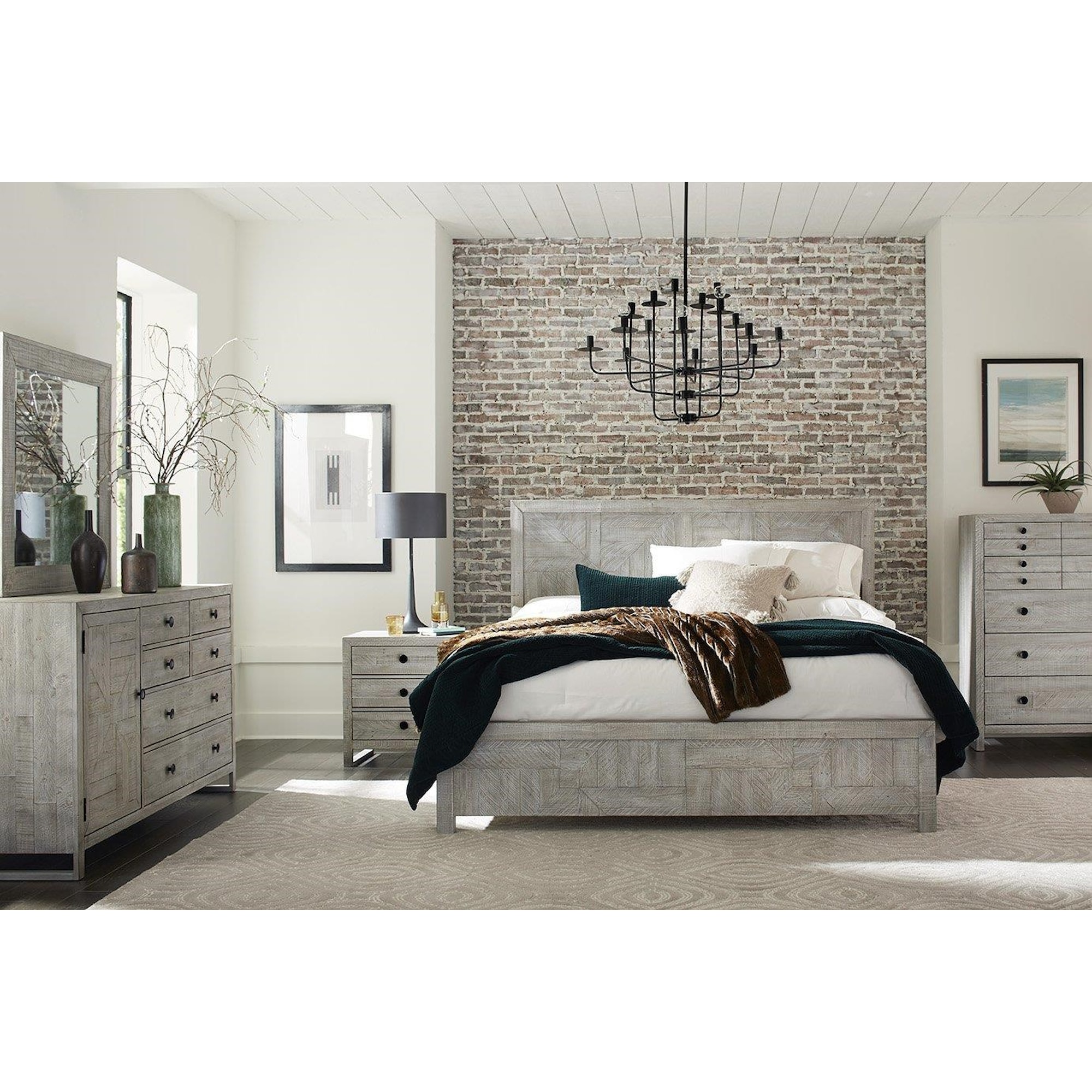 Palmetto Home Studio 20 468 Q Bedroom Group 1 Contemporary Queen